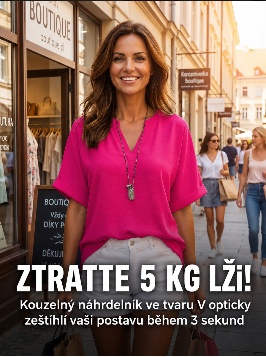 ✨ O 5 kg štíhlejší! | Asymetrická halenka do V, která skryje bříško (S-5XL)