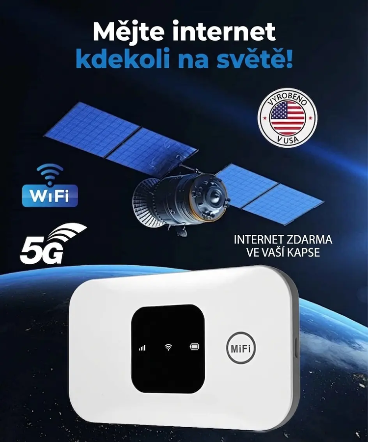 🔥【Revoluce】5G Kapesní Satelitní Wi-Fi Router | Doživotní Internet ZDARMA & Bez SIM