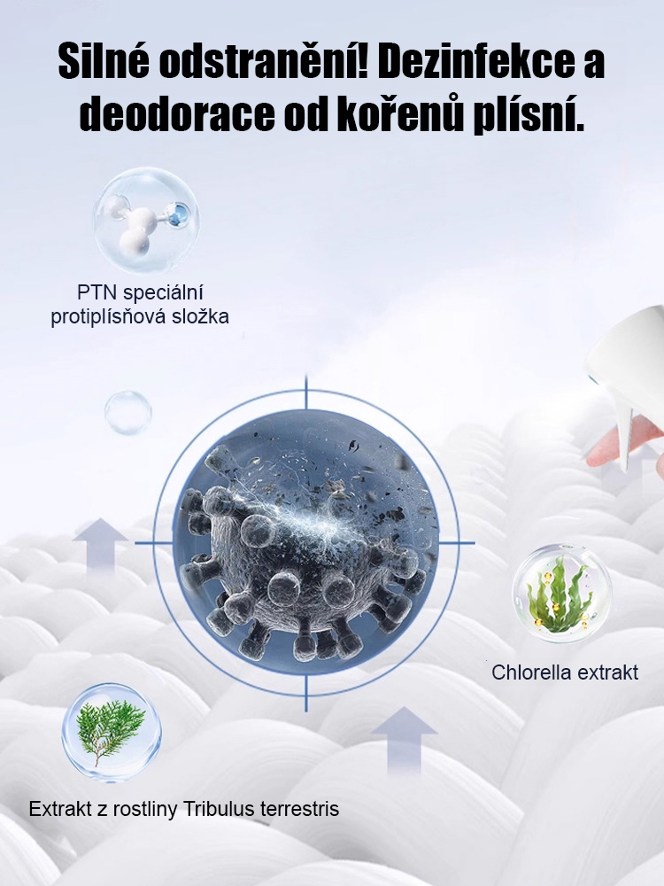 【Bílé po prvním stříknutí】Magický sprej proti plísním | Zničí kořeny a 99,9 % bakterií