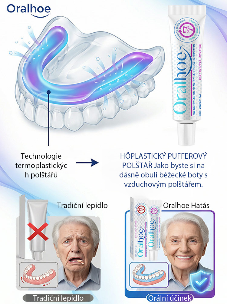 【Potravinářský】termoplastický adhezivní prostředek na zubní protézy
