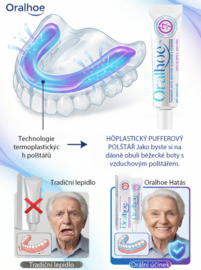【Potravinářský】termoplastický adhezivní prostředek na zubní protézy
