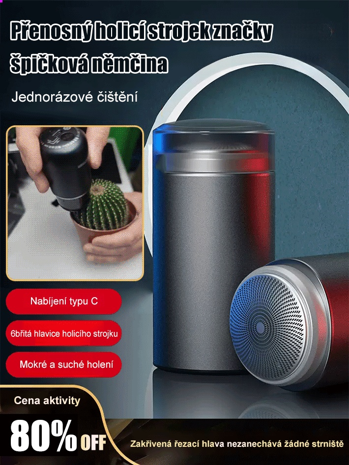 【Dokonalý zážitek z holení】elektrický mini holicí strojek