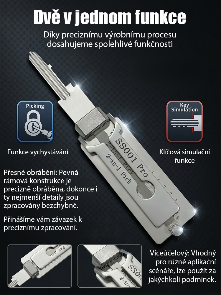 Multifunkční univerzální klíčový nástroj