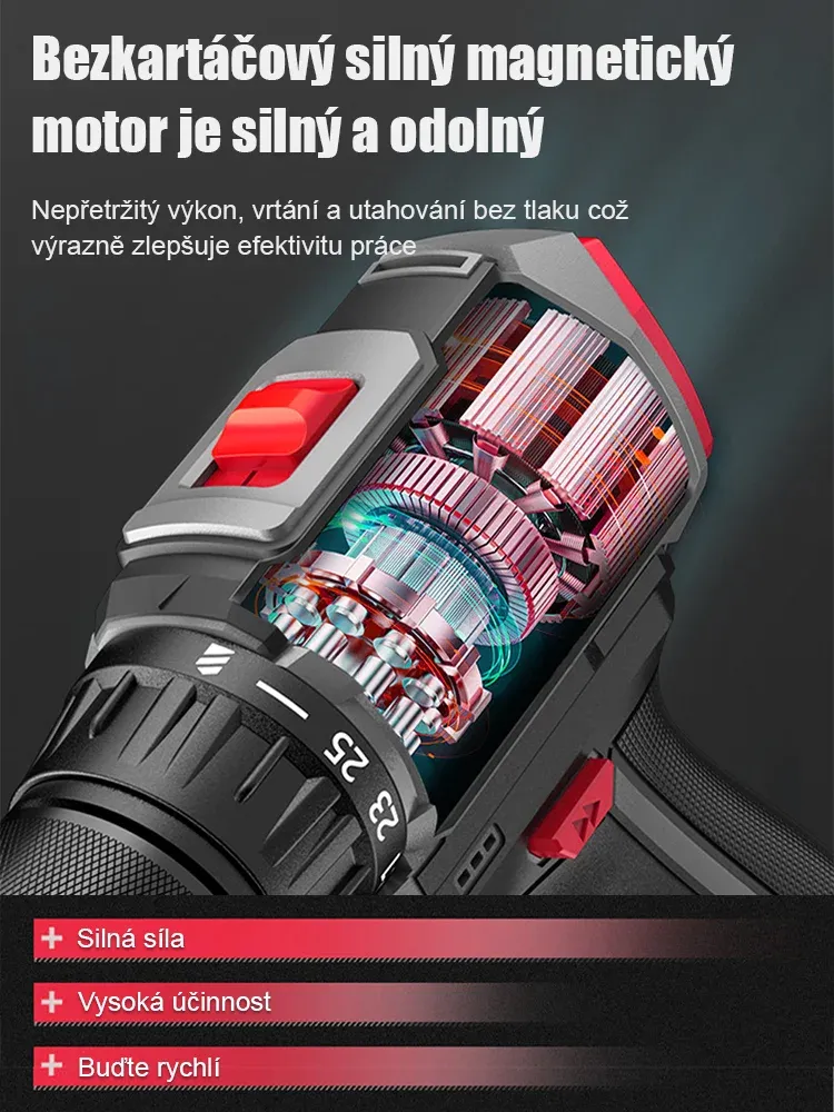 🧰🧰🧰【Žhavý výprodej】Německá lithiová akumulátorová příklepová vrtačka pro domácnost