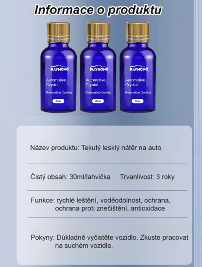 【Užijte si stejný lesk jako luxusní vozy】Automobilový lesk křišťálové kapaliny