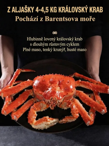 【SLEVA 50 %】100% Pravé maso z královského kraba 🦀 | Hlubokomořský úlovek bez škrobu (Ihned k jídlu)