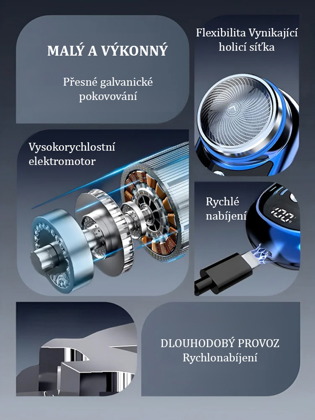 Vysoce kvalitní pánský elektrický holicí strojek pro každodenní použití v domácnosti