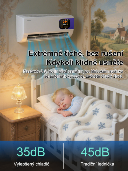 【Udržujte místnost v chladu】Nástěnná klimatizace s funkcí vytápění a chlazení