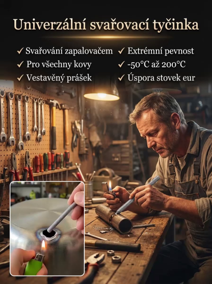 Univerzální opravná nízkoteplotní pájecí tyčinka