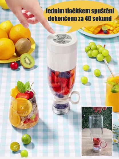 Cestovní mini elektrický odšťavňovač – pohár