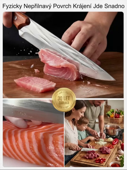 【Záruka 30 let】Německý ručně kovaný nůž Solingen | 180g ultra lehký a nepřilnavý | Krájí kosti jako po másle