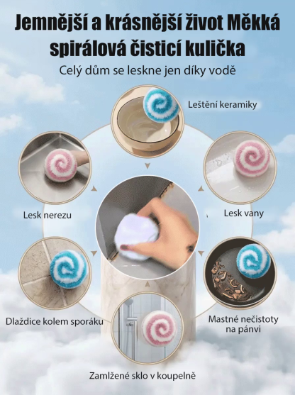✨ Magická japonská nano čisticí koule | Rozpustí špínu a připáleniny za 3 sekundy | Bez poškrábání