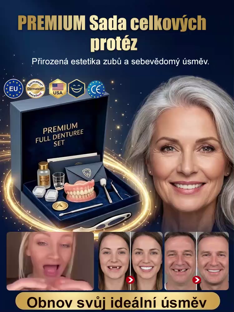 Prémiová zubní protéza bez zubaře | Silná přilnavost pro bezstarostné žvýkání