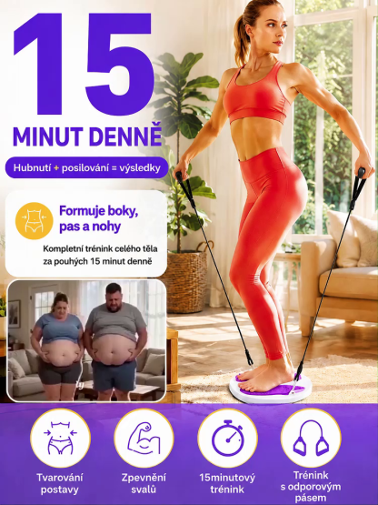 Nosnost 120 kg! Tichý dělený twister - Domácí kardio bez bolesti kolen + 3D masáž chodidel