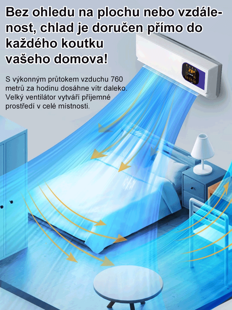【Udržujte místnost v chladu】Nástěnná klimatizace s funkcí vytápění a chlazení