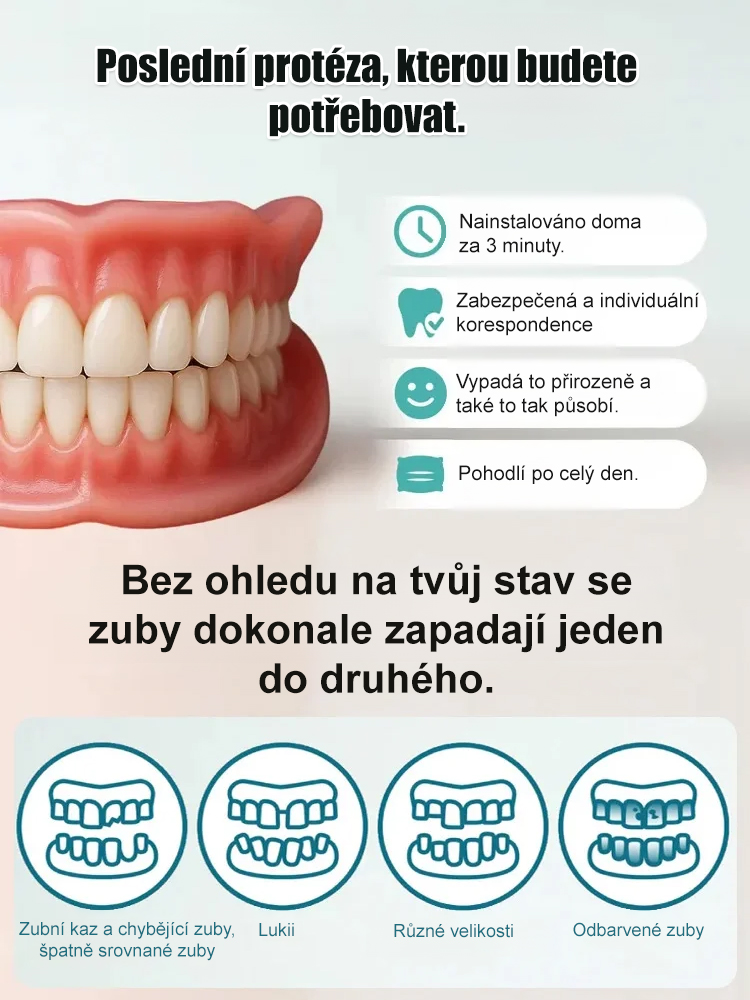 Celofunkční zubní protéza Sebevědomý úsměv