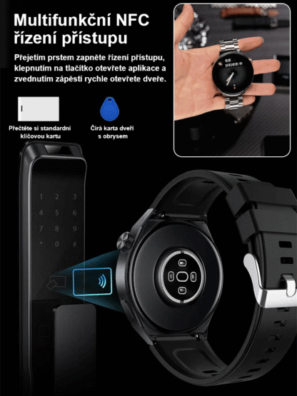 Ocelový náramek Watch4 Pro hodinky na měření hladiny cukru v krvi