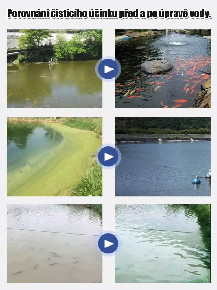 【Jeden sáček na deset akrů】Neškodí rybám a krevety, prostředek na čištění vody pro chov vodních živo