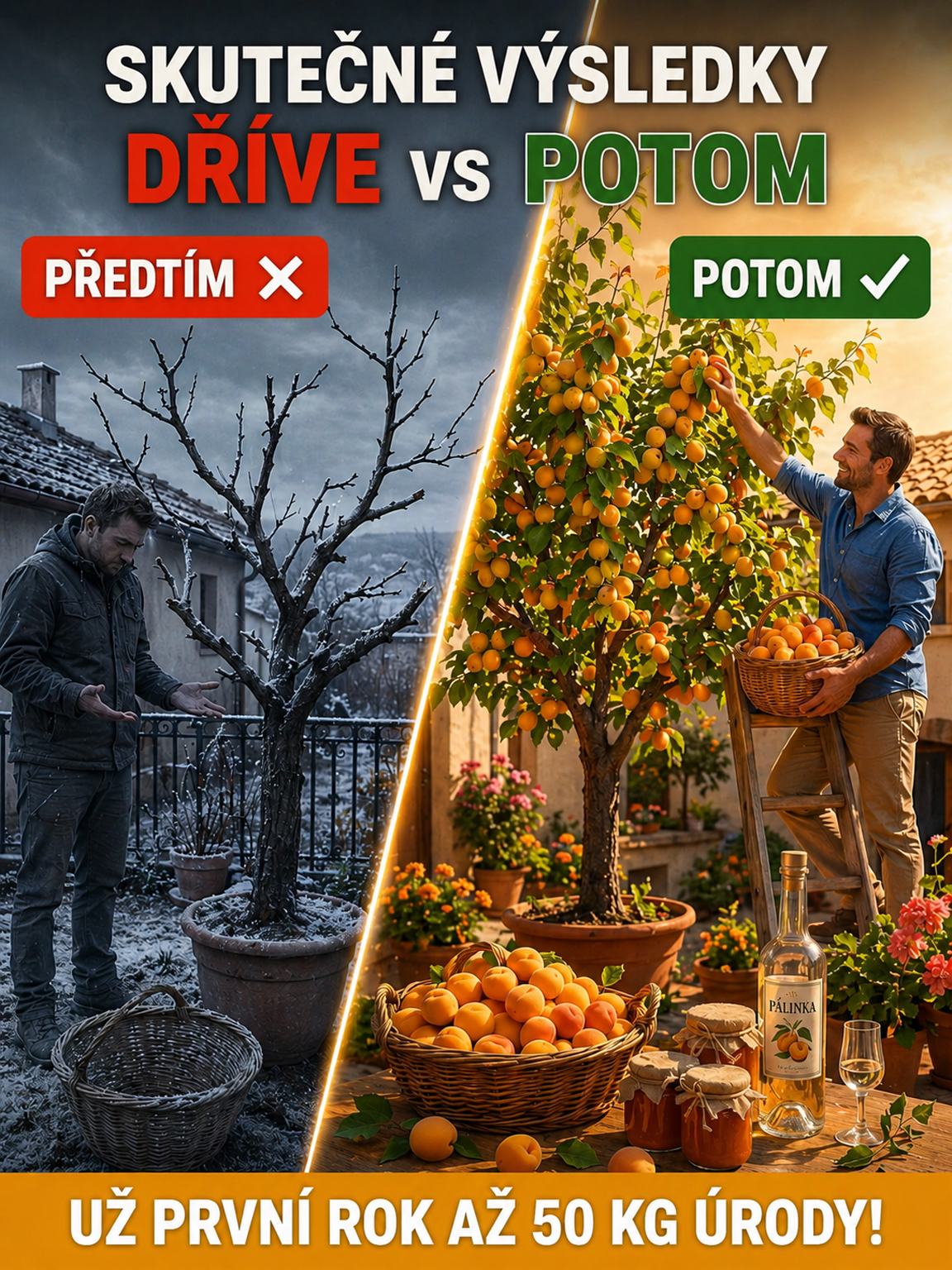 🍑 [Plodí letos] Český šampion: Medová meruňka | Sklizeň za 90 dní | Odolná do -40 °C