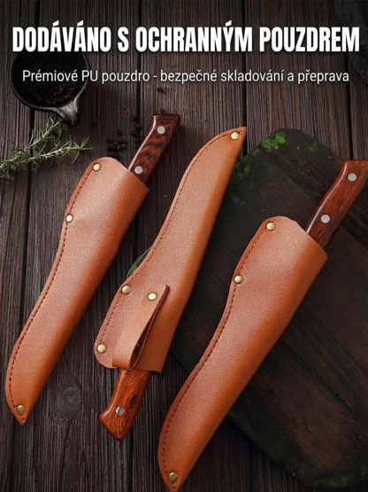 【Záruka 30 let】Německý ručně kovaný nůž Solingen | 180g ultra lehký a nepřilnavý | Krájí kosti jako po másle