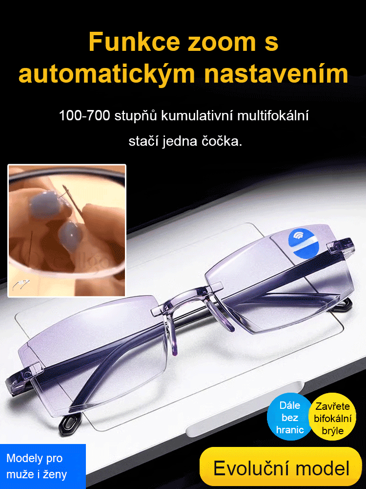 【Ochrana před modrým světlem chrání okna vaší duše】Inteligentní high-tech brýle proti záření pro presbyopii