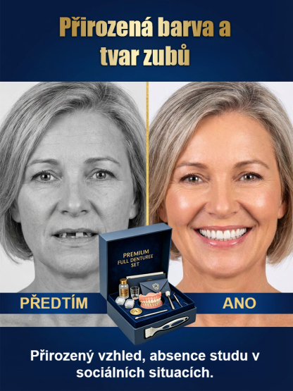 Prémiová zubní protéza bez zubaře | Silná přilnavost pro bezstarostné žvýkání