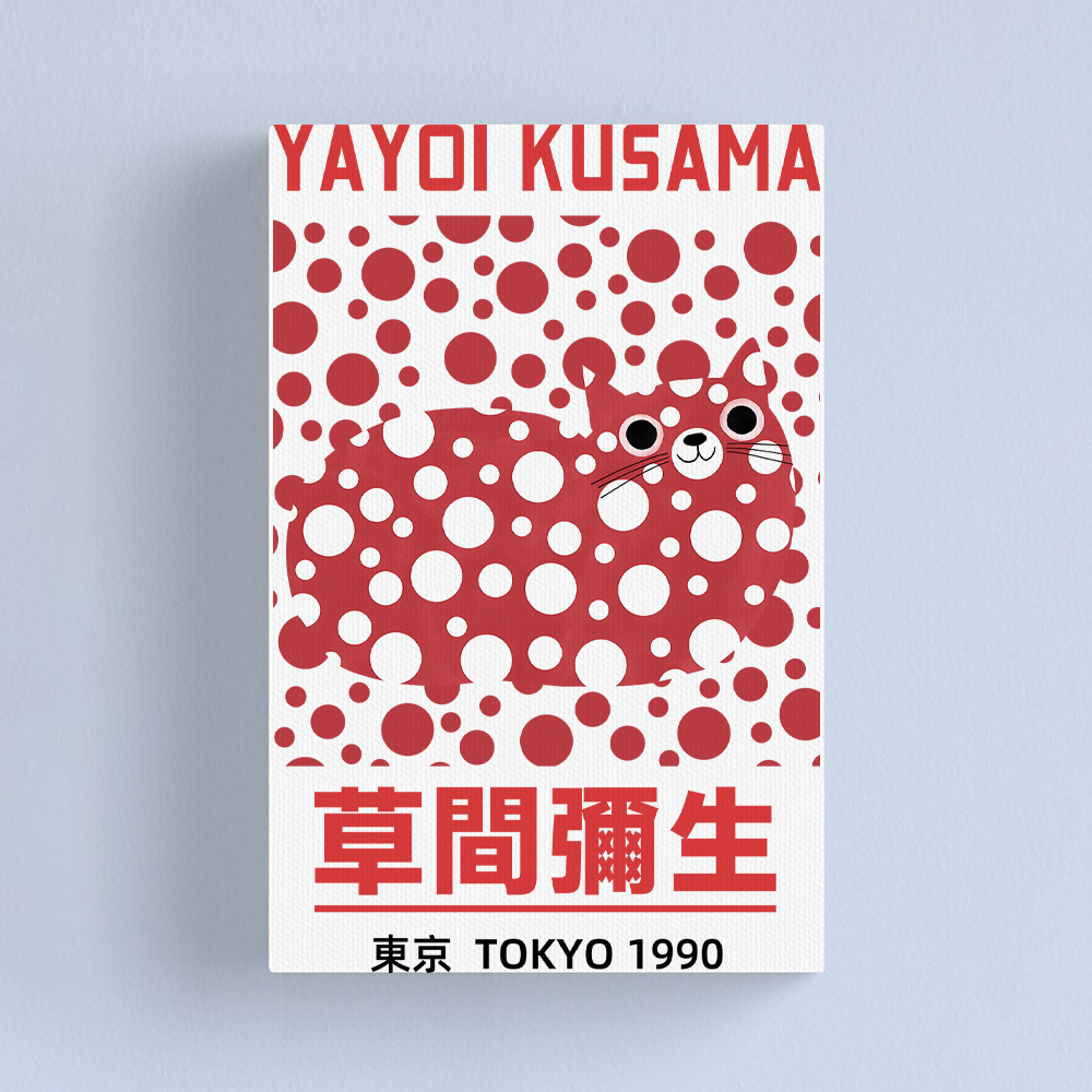 Yayoi Kusama Cat Canvas Art Print