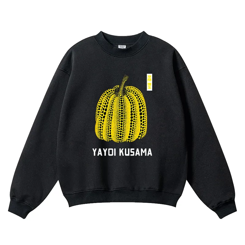 Yayoi Kusama Pumpkin Wrinkle-Resistant Crewneck Sweatshirt