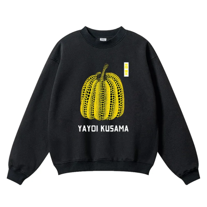 Yayoi Kusama Pumpkin Wrinkle-Resistant Crewneck Sweatshirt