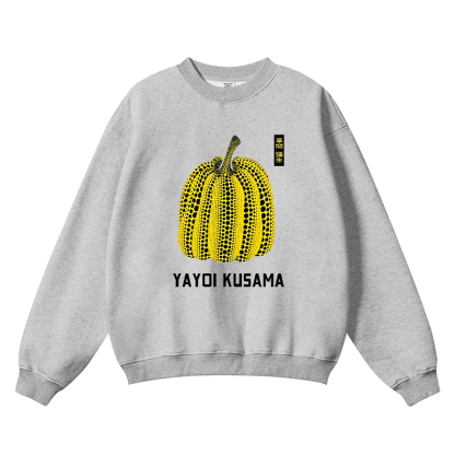Yayoi Kusama Pumpkin Wrinkle-Resistant Crewneck Sweatshirt