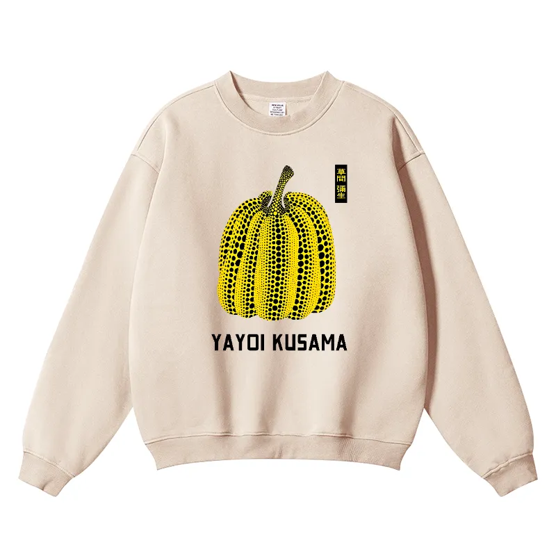 Yayoi Kusama Pumpkin Wrinkle-Resistant Crewneck Sweatshirt