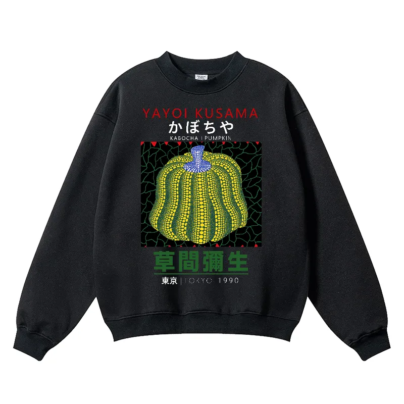 Yayoi Kusama Pumpkin Wrinkle-Resistant Crewneck Sweatshirt