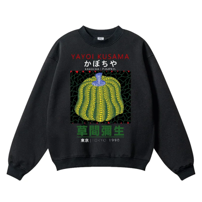 Yayoi Kusama Pumpkin Wrinkle-Resistant Crewneck Sweatshirt