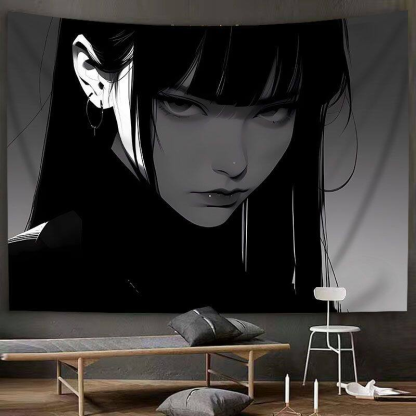 Anime Girl Indoor Wall Tapestry