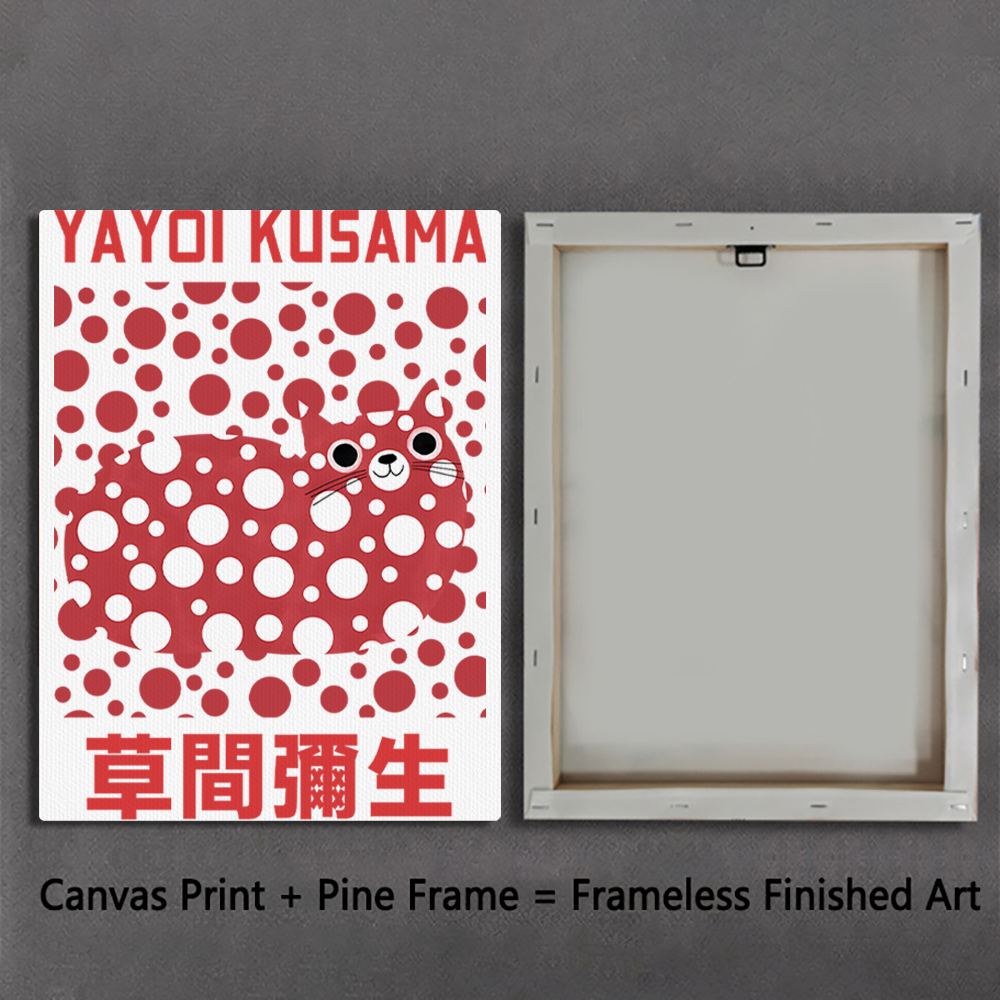 Yayoi Kusama Cat Canvas Art Print