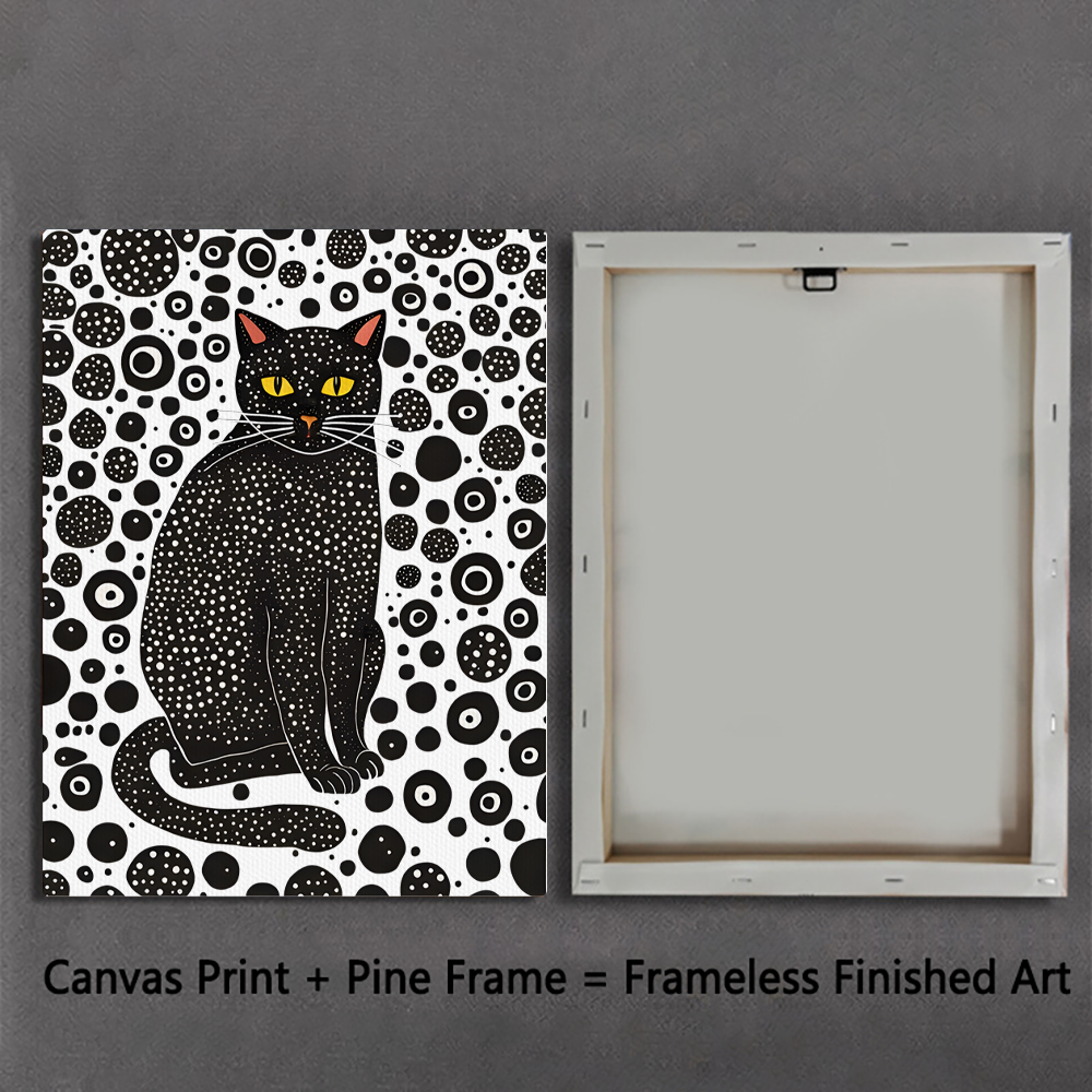 Yayoi Kusama Black Cat Canvas Art Print