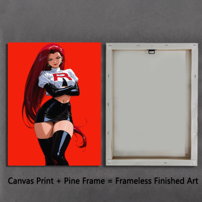 Team Rocket Girl Canvas Art Print