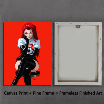 Team Rocket Girl Canvas Art Print