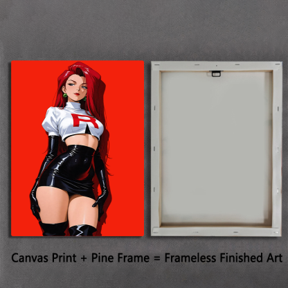 Team Rocket Girl Canvas Art Print