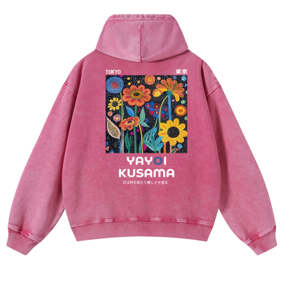 Yayoi Kusama Vintage Washed Cotton Back Art Hoodie