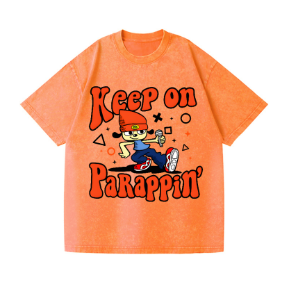 PaRappa the Rapper Vintage Wash Japanese Design T-Shirt