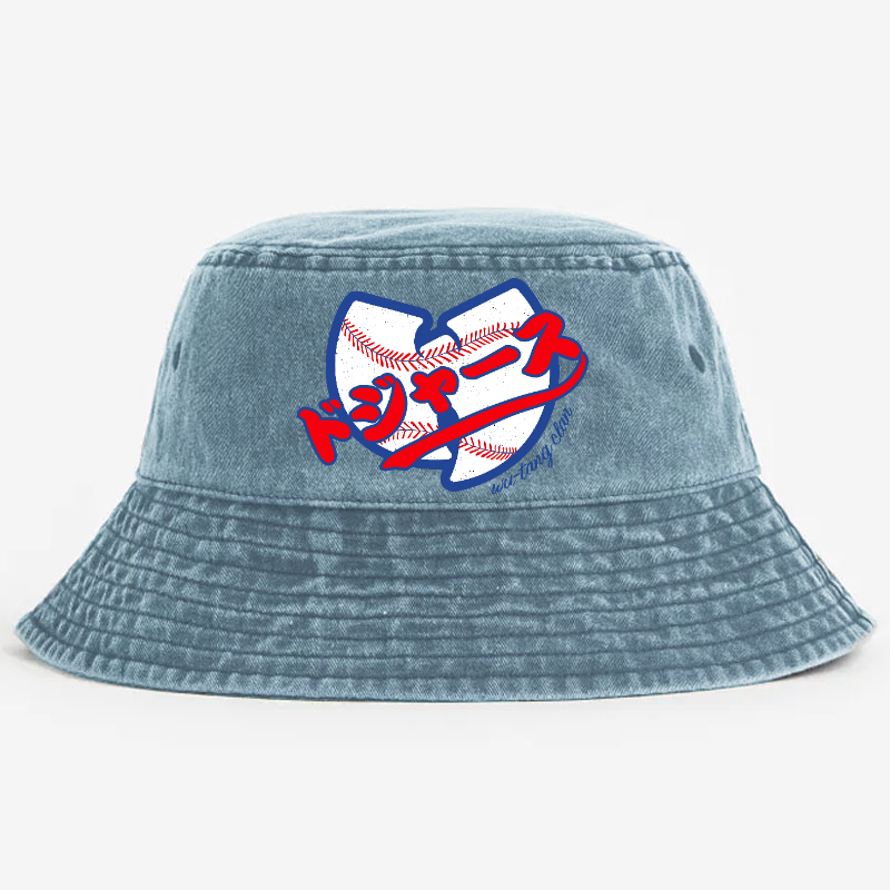 Dodgers Dream Wu Tang Clan Baseball Vintage 100% Cotton Bucket Hat
