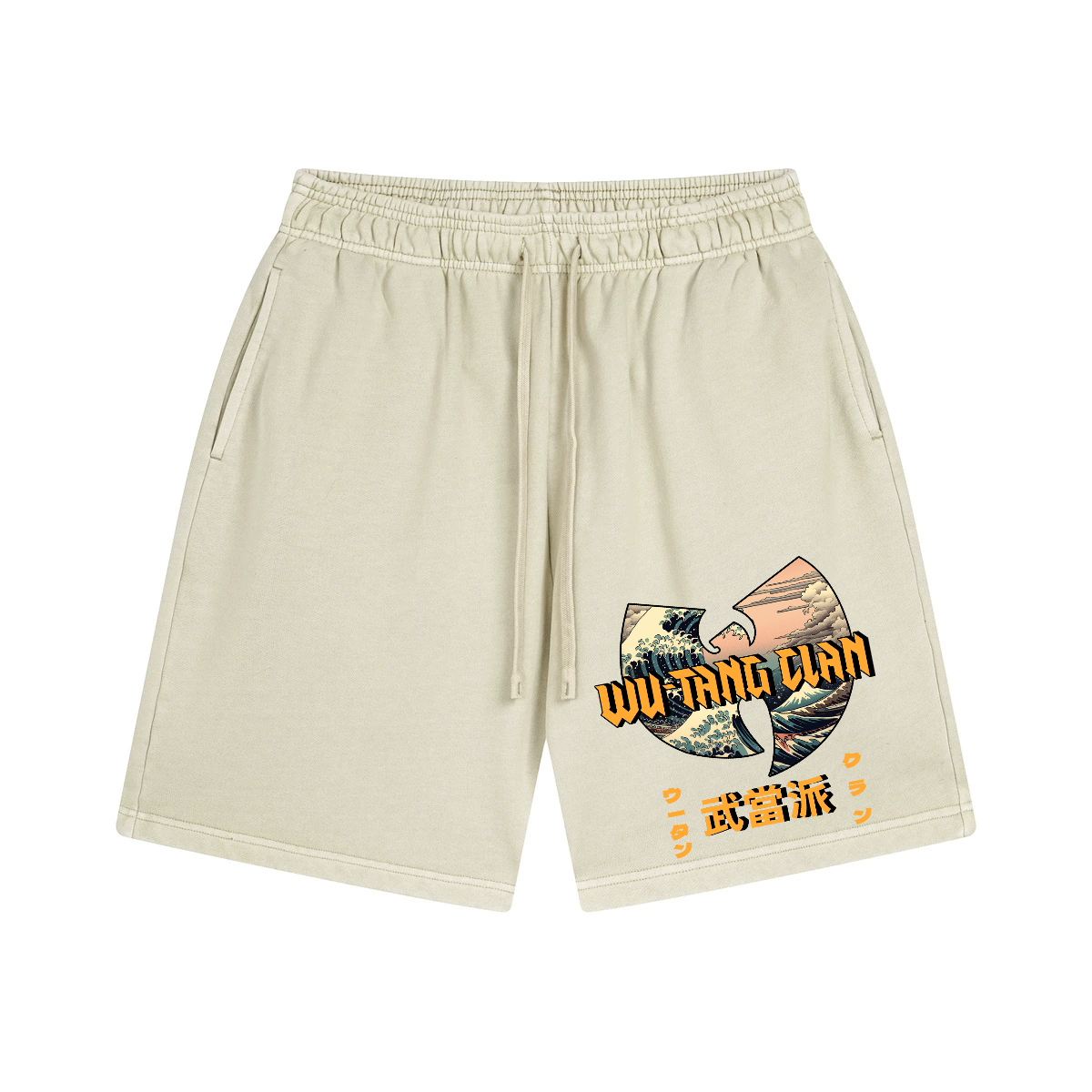 Wu Tang Clan Ukiyoe Vintage Pure Thick Cotton Shorts
