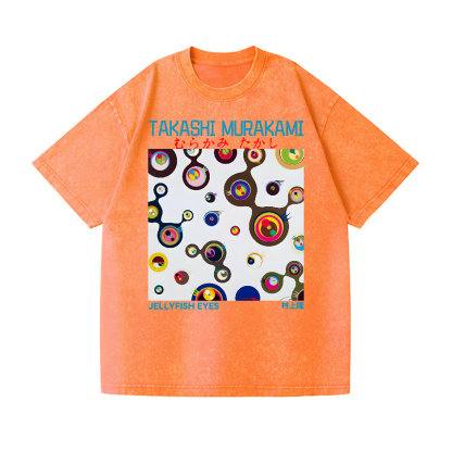 Jellyfish Eyes TM Vintage Wash Japanese Design T-Shirt