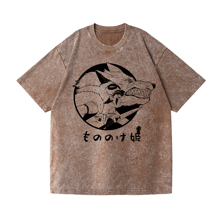 Princess Mononoke Ghibli Vintage Wash Japanese Design T-Shirt