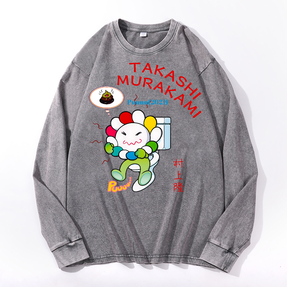Sunflower TM Vintage Cotton Wash Crewneck Sweatshirt