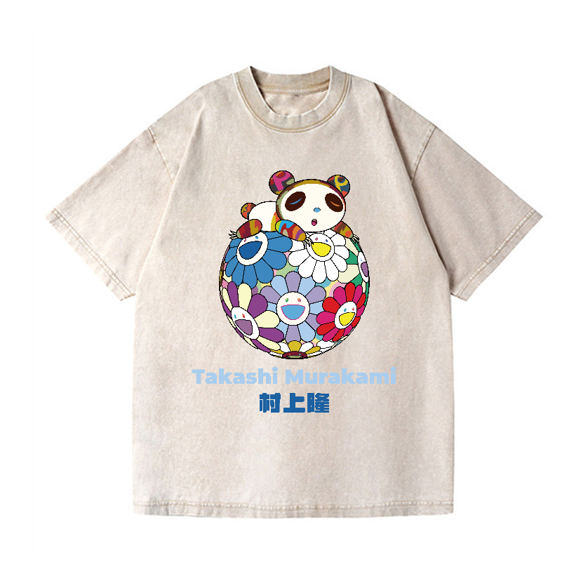 Panda Vintage Wash Japanese Design T-Shirt