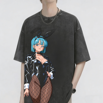 Dragon Ball Bulma Vintage Wash Japanese Design T-Shirt