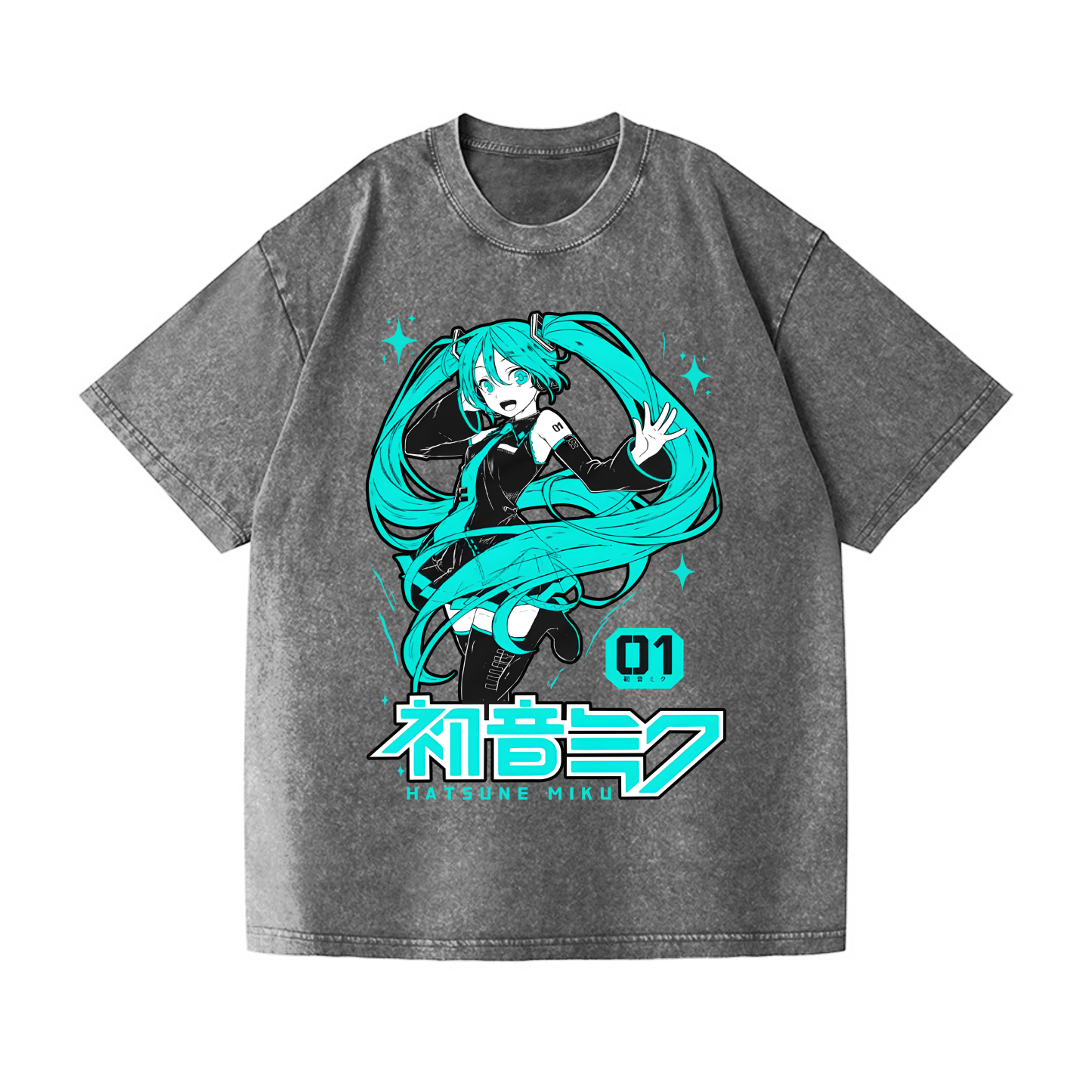 Hatsune Miku Vintage Wash Japanese Design T-Shirt