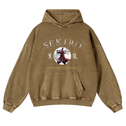 Sekiro Vintage Washed Thick Cotton Hoodie